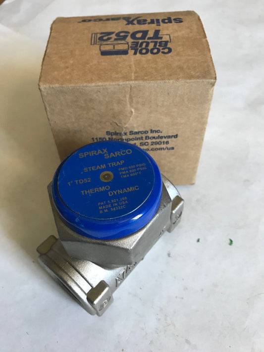 New 1" Npt Spirax Sarco Td 52 Steam Trap Cool Blue Thermo Dynamic Valve Td52,Ac