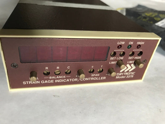 Daytronic 3378 Strain Gage Indicator Controller,Ax,Sr
