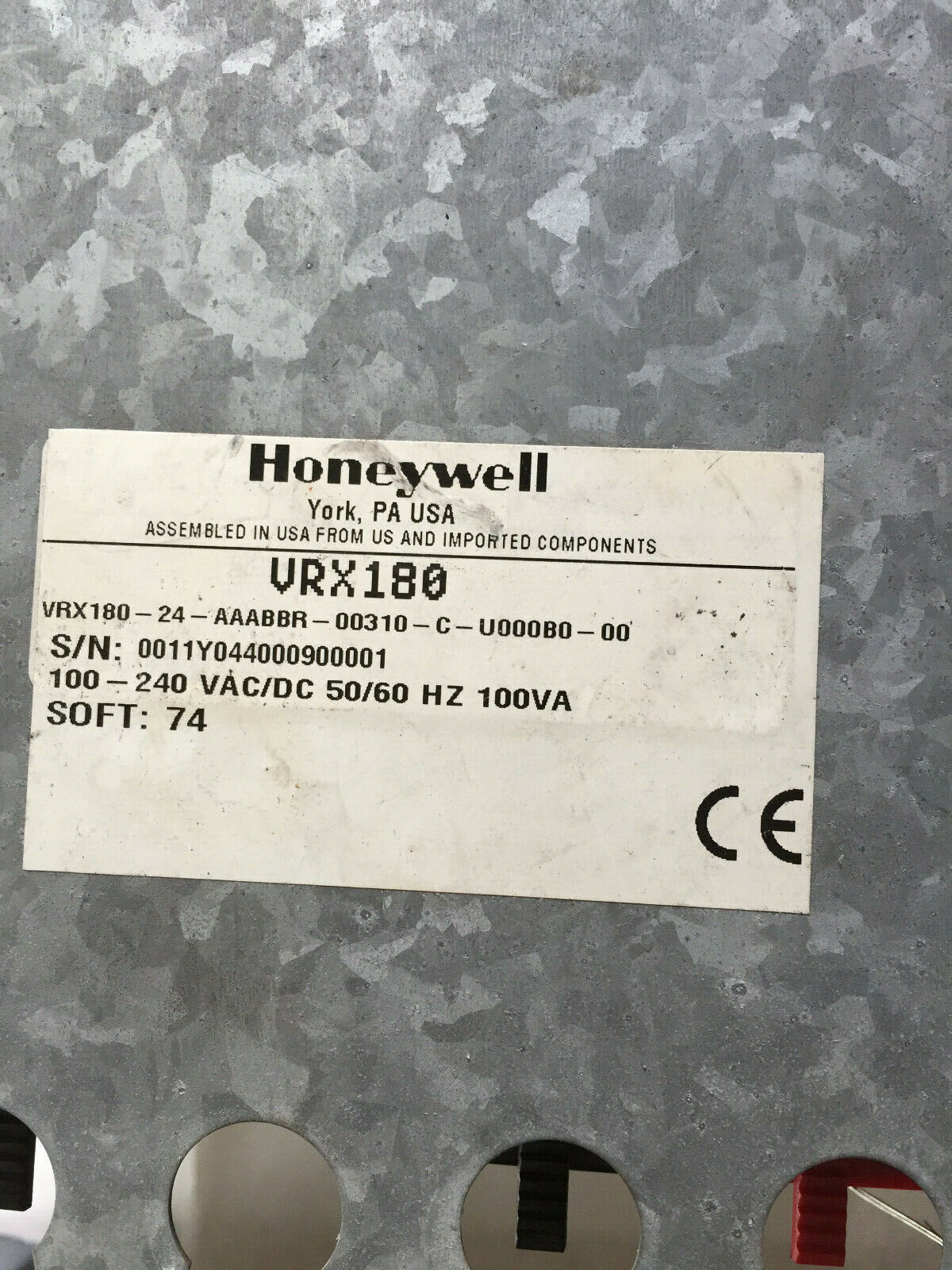 Honeywell Vrx180,Vrx180-24-Aaabbr-00310-C-U000b0-00 Video Controller,Data,Sl