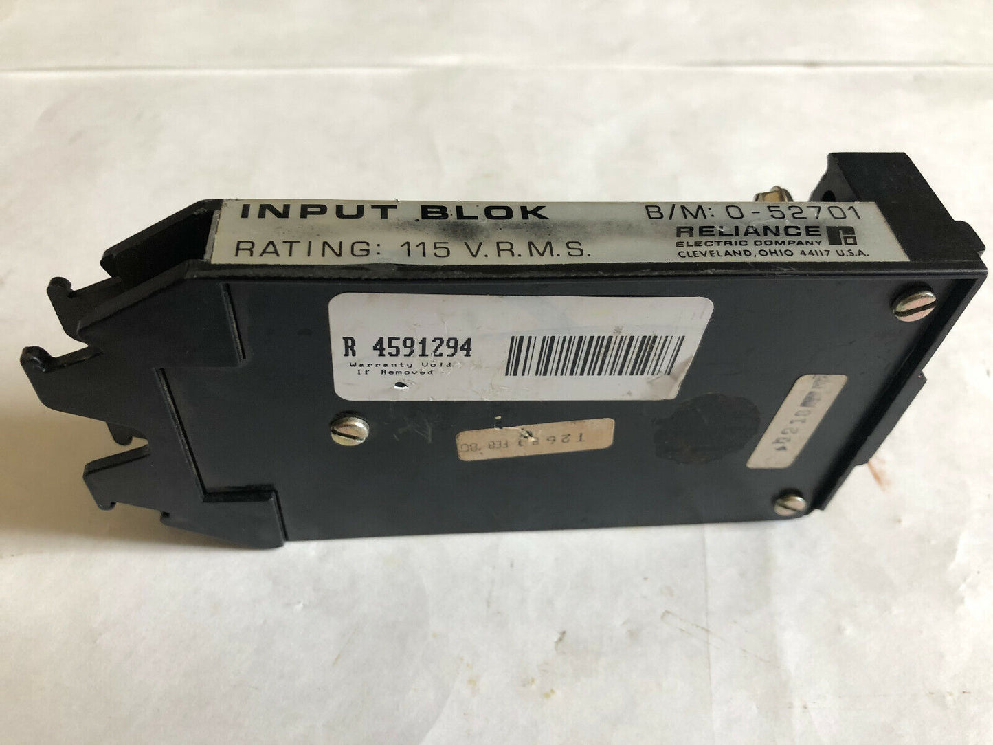 Reliance 0-52701,Reliance B/M: 0-52701,Reliance B/M: O-52701 Input Blok,Bp