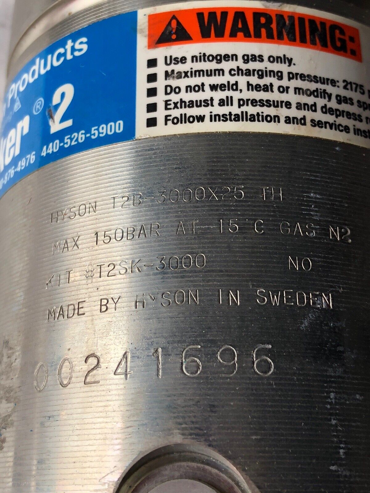 New Hyson T2b-3000X25 Th Tanker 2,T2sk-3000 Nitrogen Gas Spring,Ck