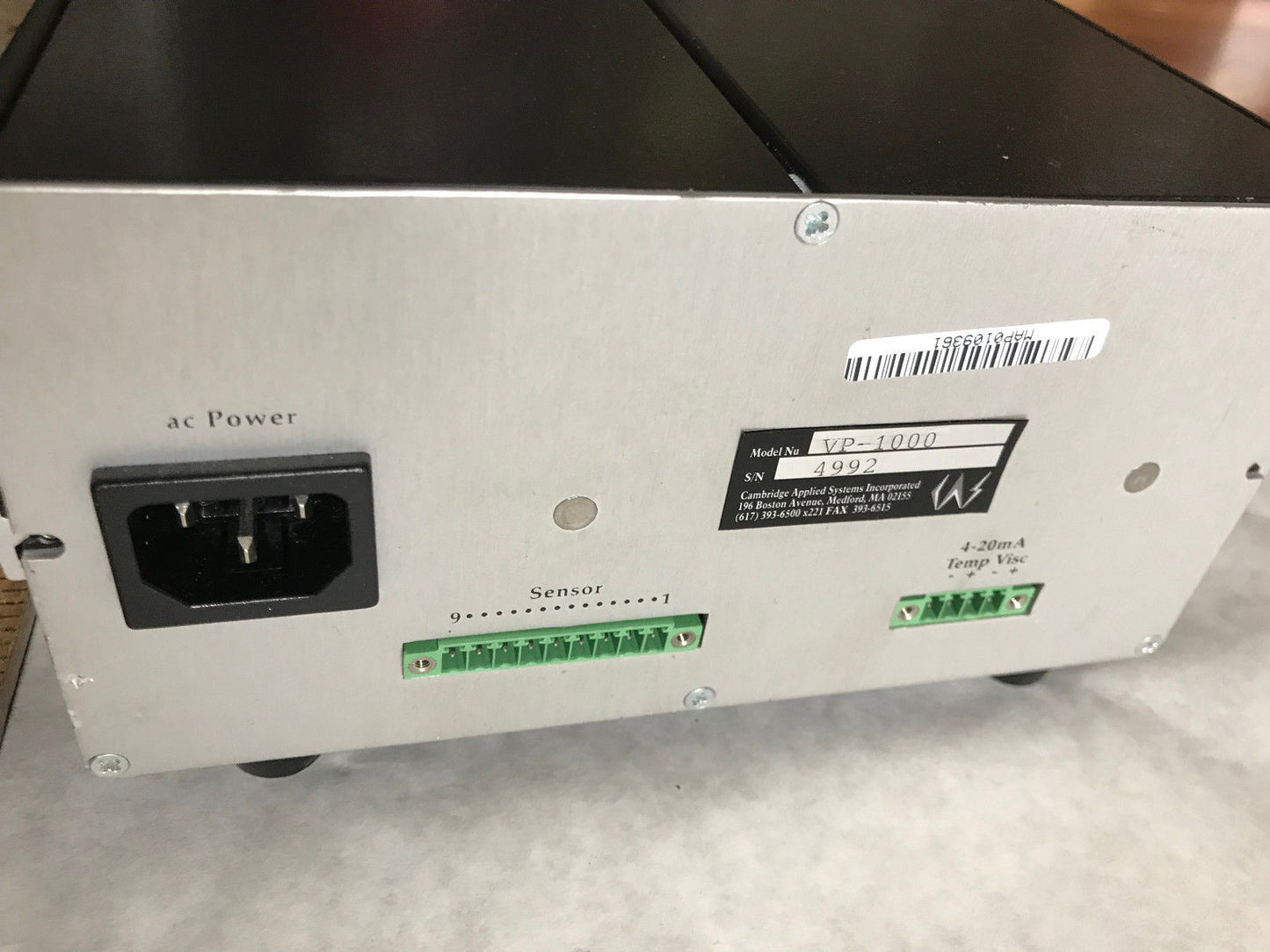 Cambridge Applied Systems Vp-1000 Viscosity Monitor ,Cambridge Vp-1000,Eo