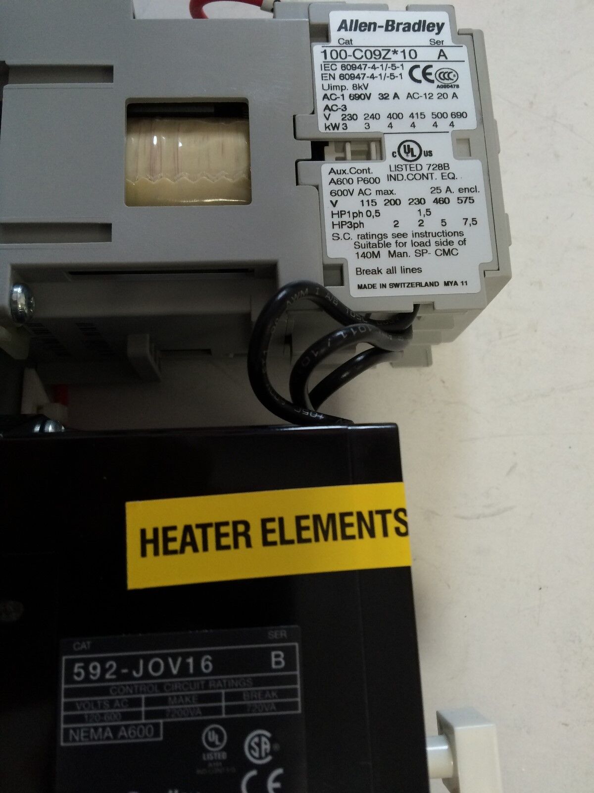 New Allen Bradley 109-C09nzjjov Iec Non-Reversing Starter,24Vdc,100-C09z*10,Fj