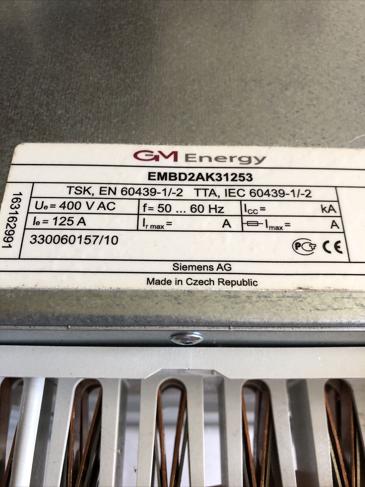 New Gm Embd2ak31253 Energy Embd2ak31253,Iec 60439-1/2,Ul 508A Bus Plug,Bl