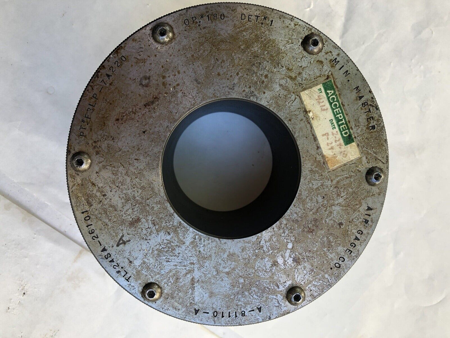 Air Gage Bore Setting Ring Master Tl 24Sa-26101,F3lp-7A220,A-81110-A,Min,Tg