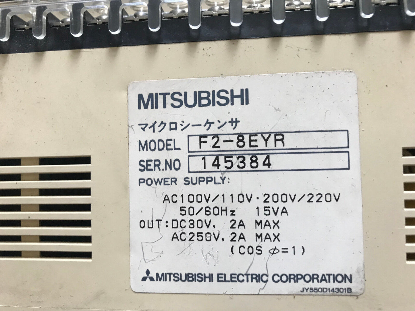 Mitsubish F2-8Eyr  Electric Melsec F2-8Eyr Melsec F2-8Ey Ac 110V 220V,Sa,Bu