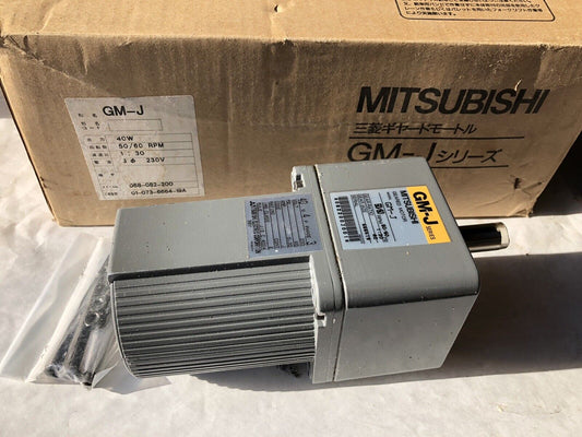 New Mitsubishi Gm-J 1:30 Gear Motor 45Rpm 50/60Hz 1:40Ratio 40W 4P 3Phase,An