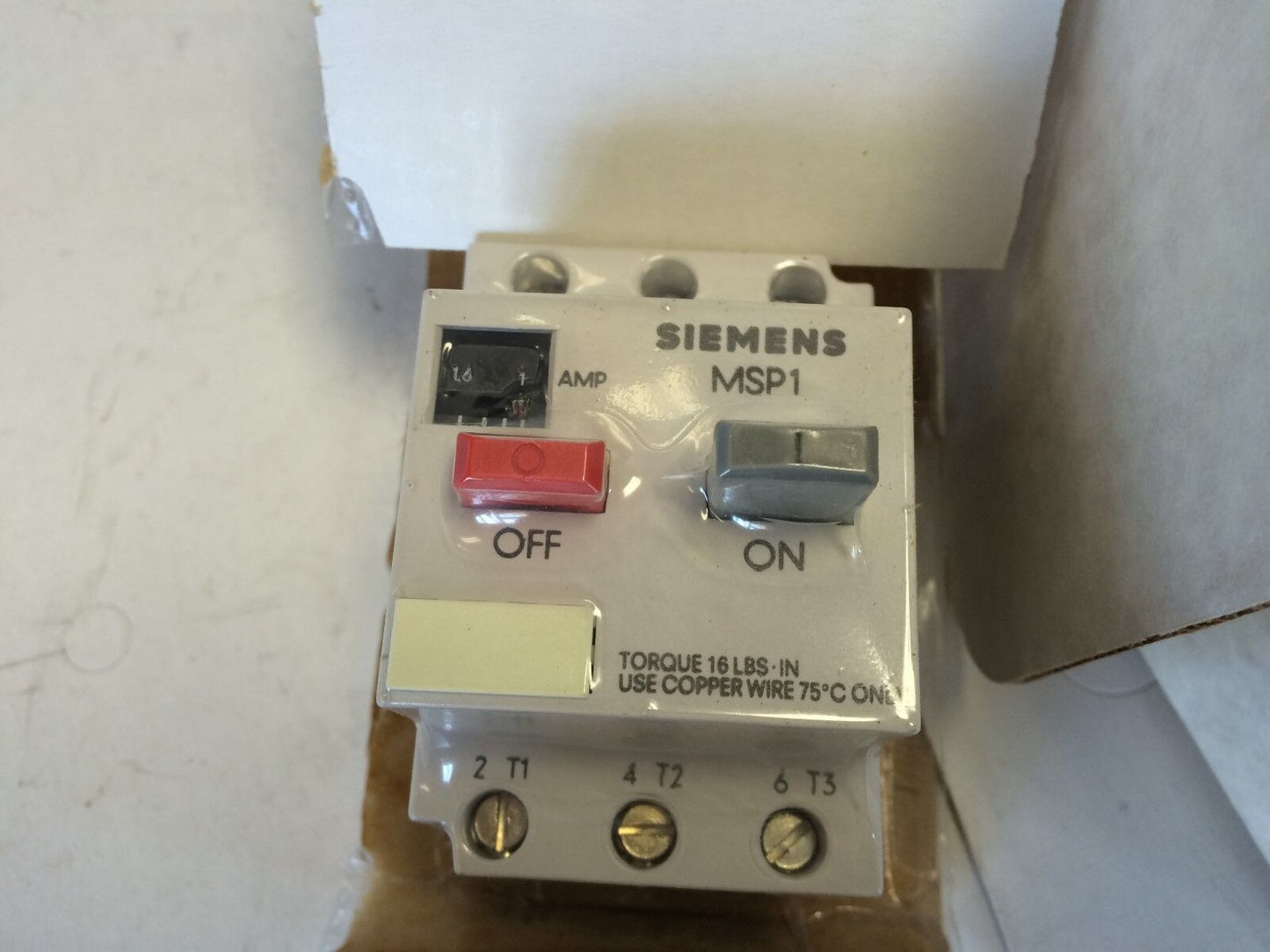 New Siemens Msp10f Motor Starter Protector 1.0-1.6Amp,Fj