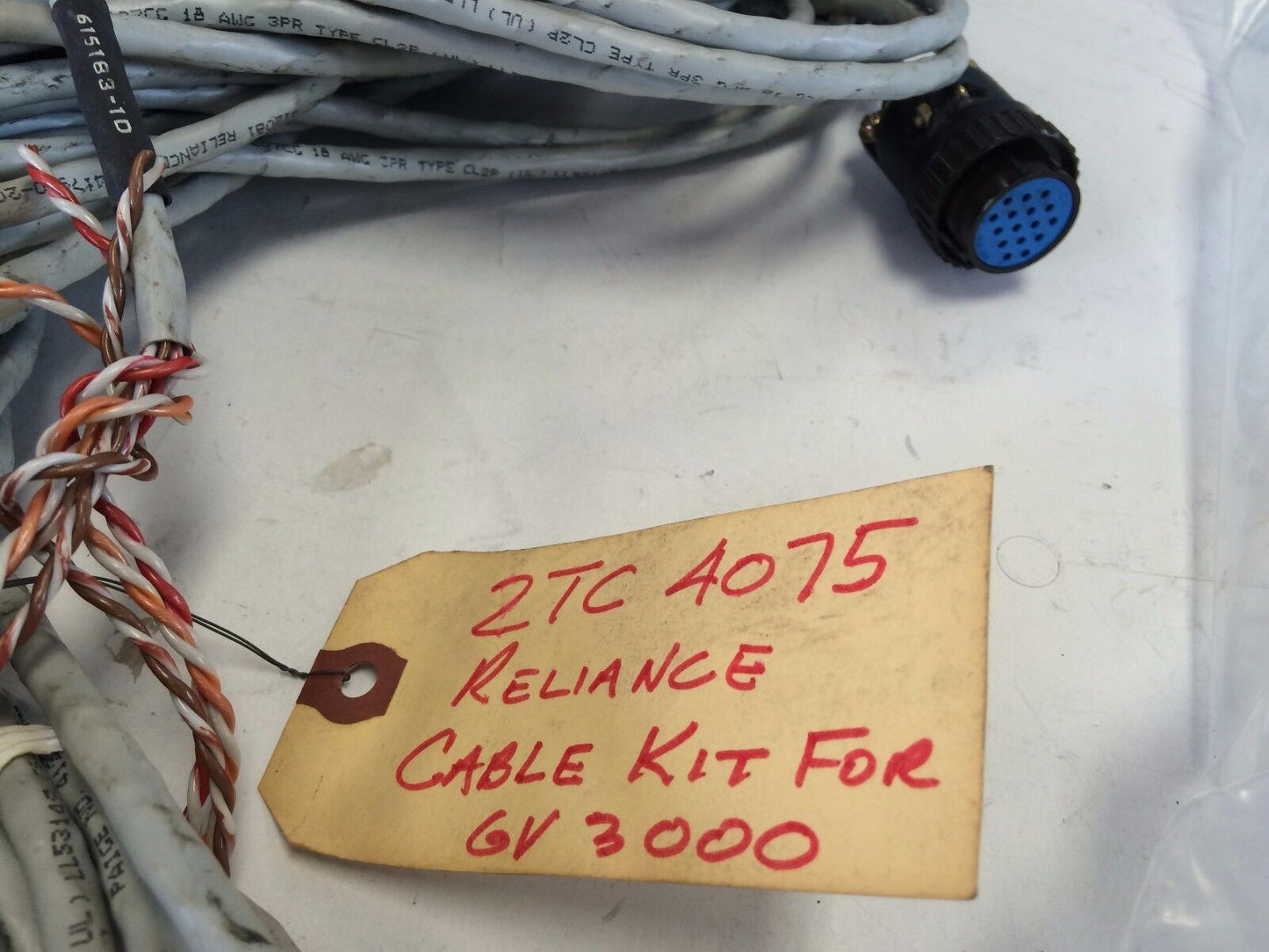 New Reliance Electric 615183-1D  Cable ,Ms Connector 1End 75Feet 2Tc4075,Cv
