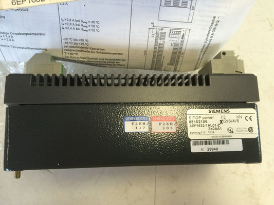 New Siemens Power Supply In-24V/4.2Amp Out-30V/2.8Amp Sitop 6Ep1632-1Al01-Z,By