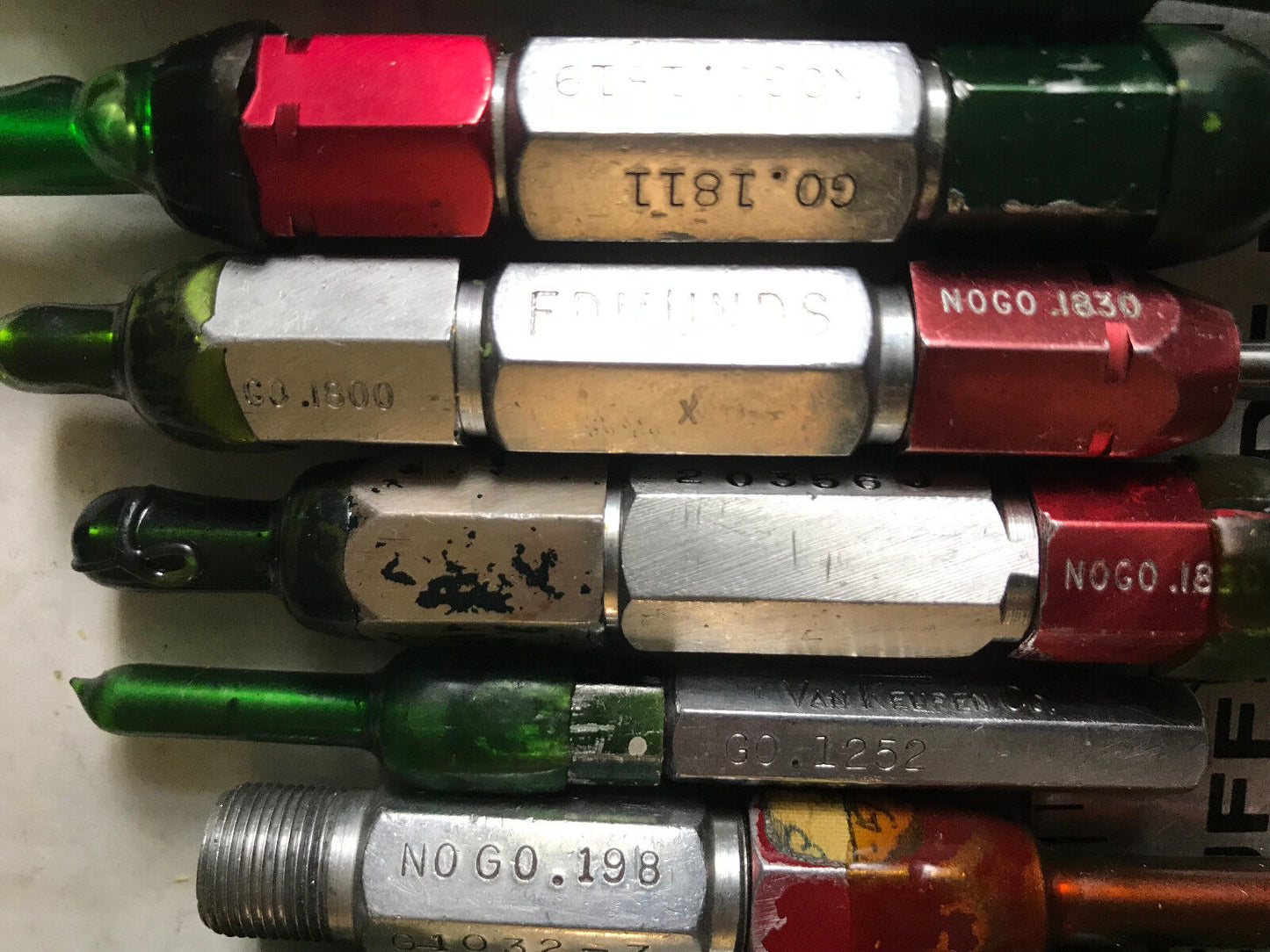 Lot Plug Gage Go Nogo Van Keuren .1865,1915,1902,1907,1800,1830,1876,1875,Es