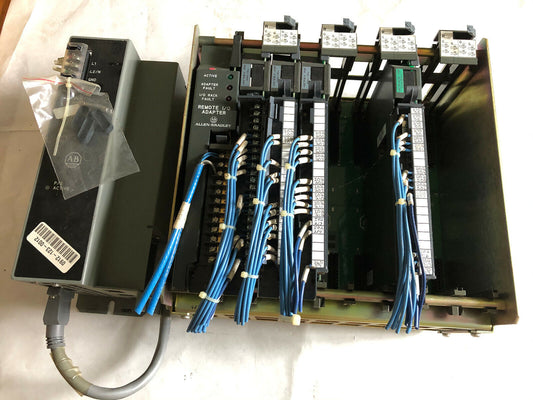 Allen Bradley 1771-08D,Remote I/O Adapter,1771-P7 Power Supply,1771-Cp1,Ae
