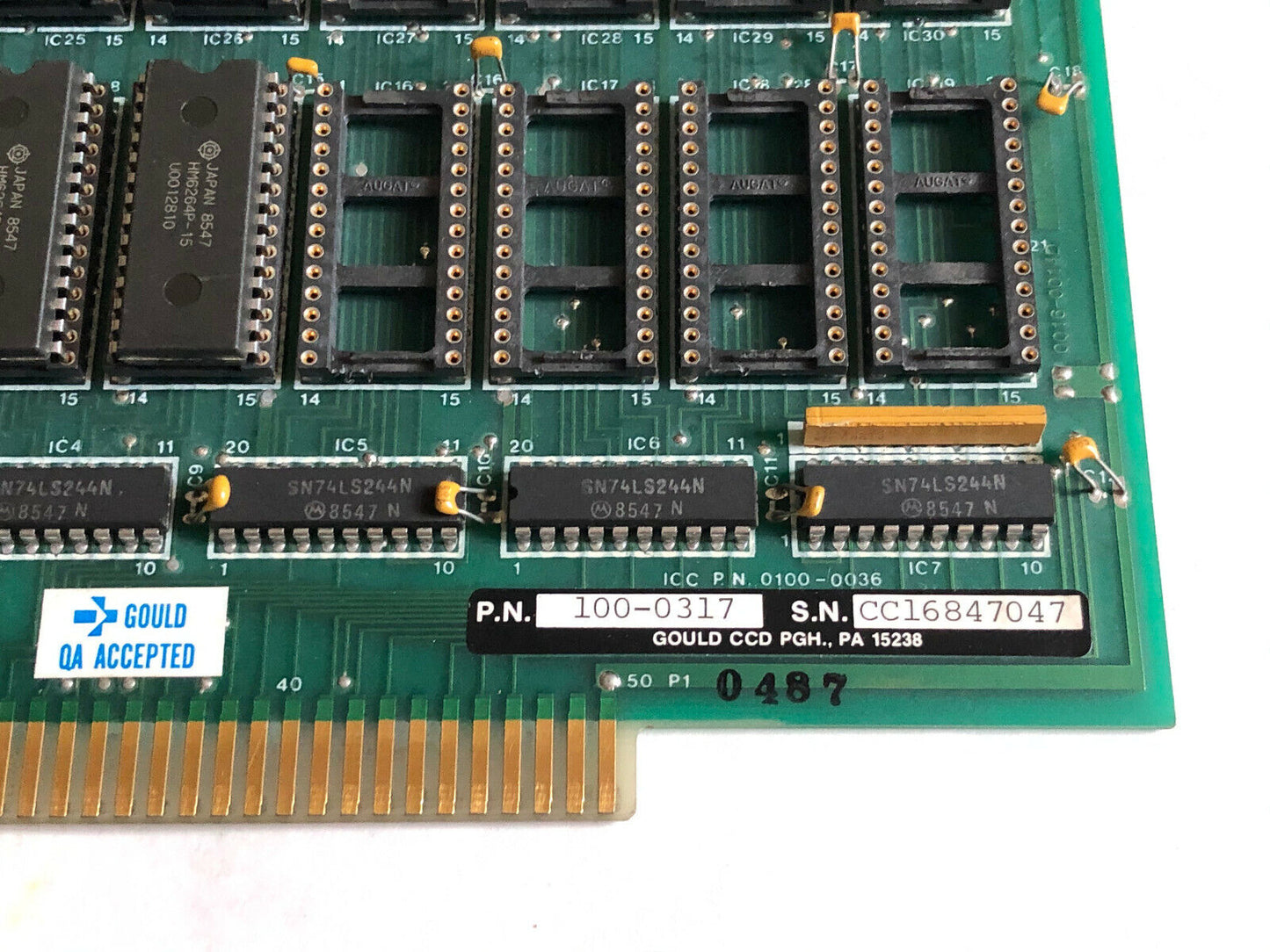 Gould Ccd 100-0317 Pc Circuit Board Control Assembly, Pcb 0100-0036,Sv,Cg