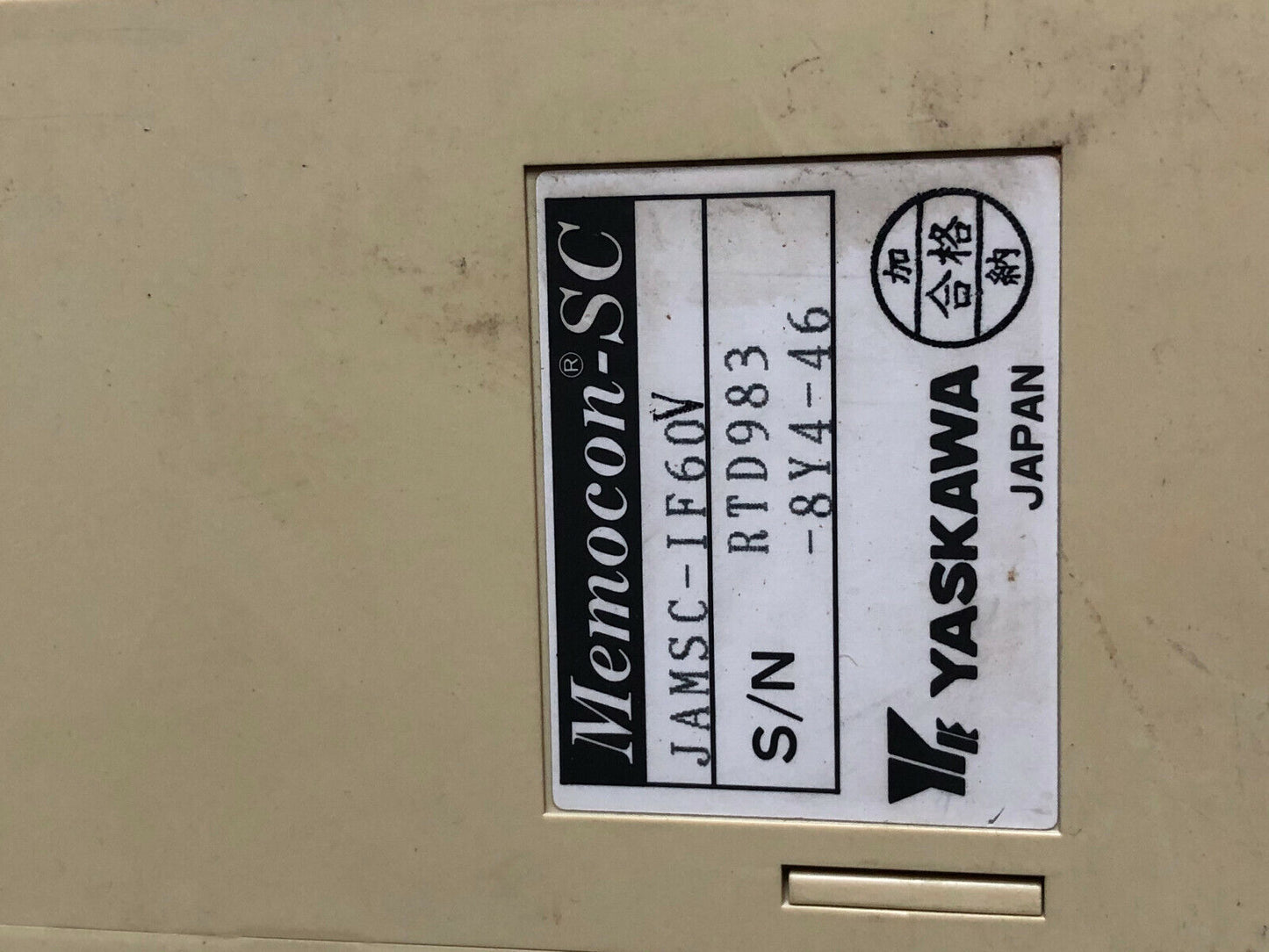 Jamsc-1F60v Yaskawa Electric Jamsc-If60v Yaskawa If60 Iop Memocon-Sc Obf,Sa