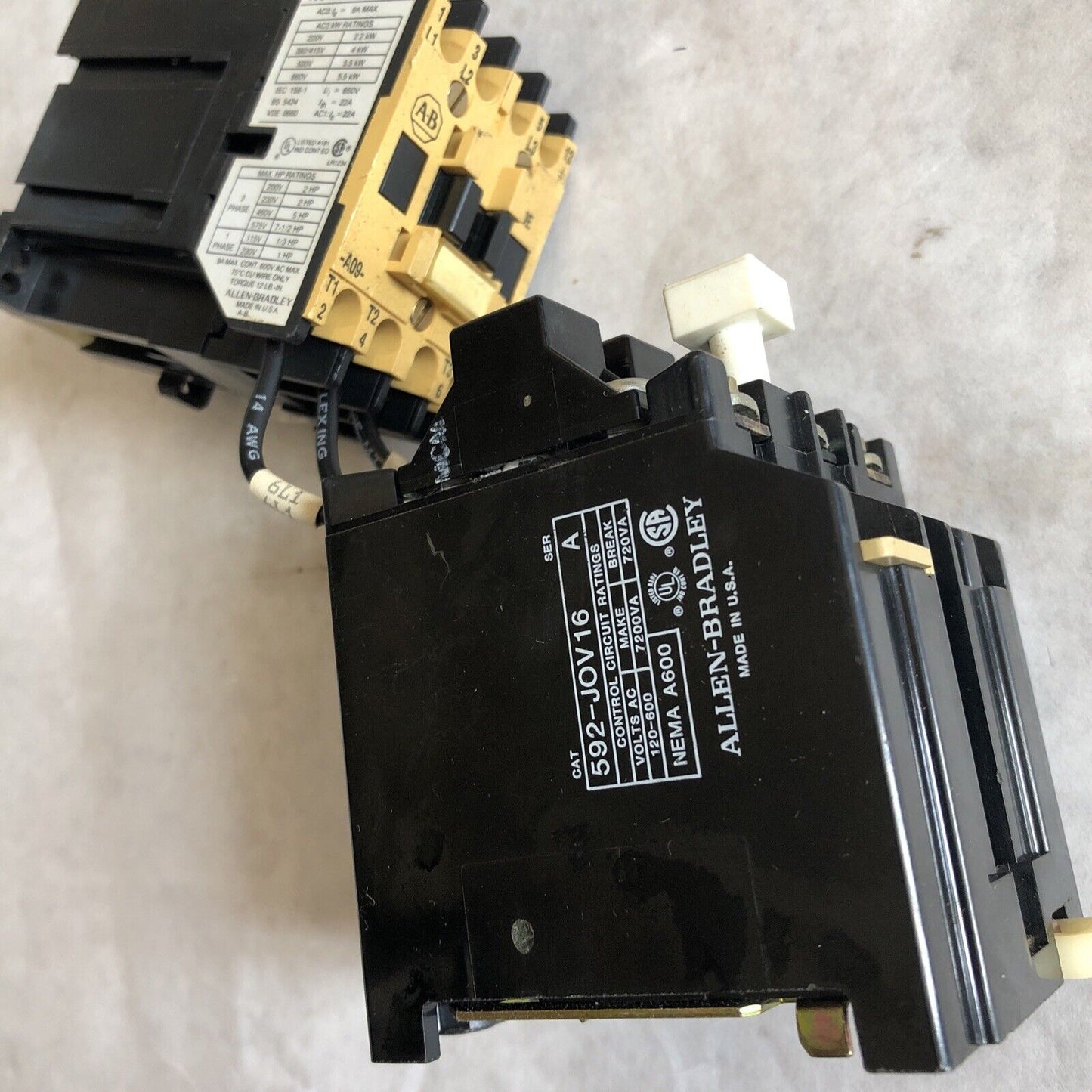Allen Bradley 592 Jov16,Allen-Bradley 100-A09nz*3 B,24V Dc Overload Relay,Bc