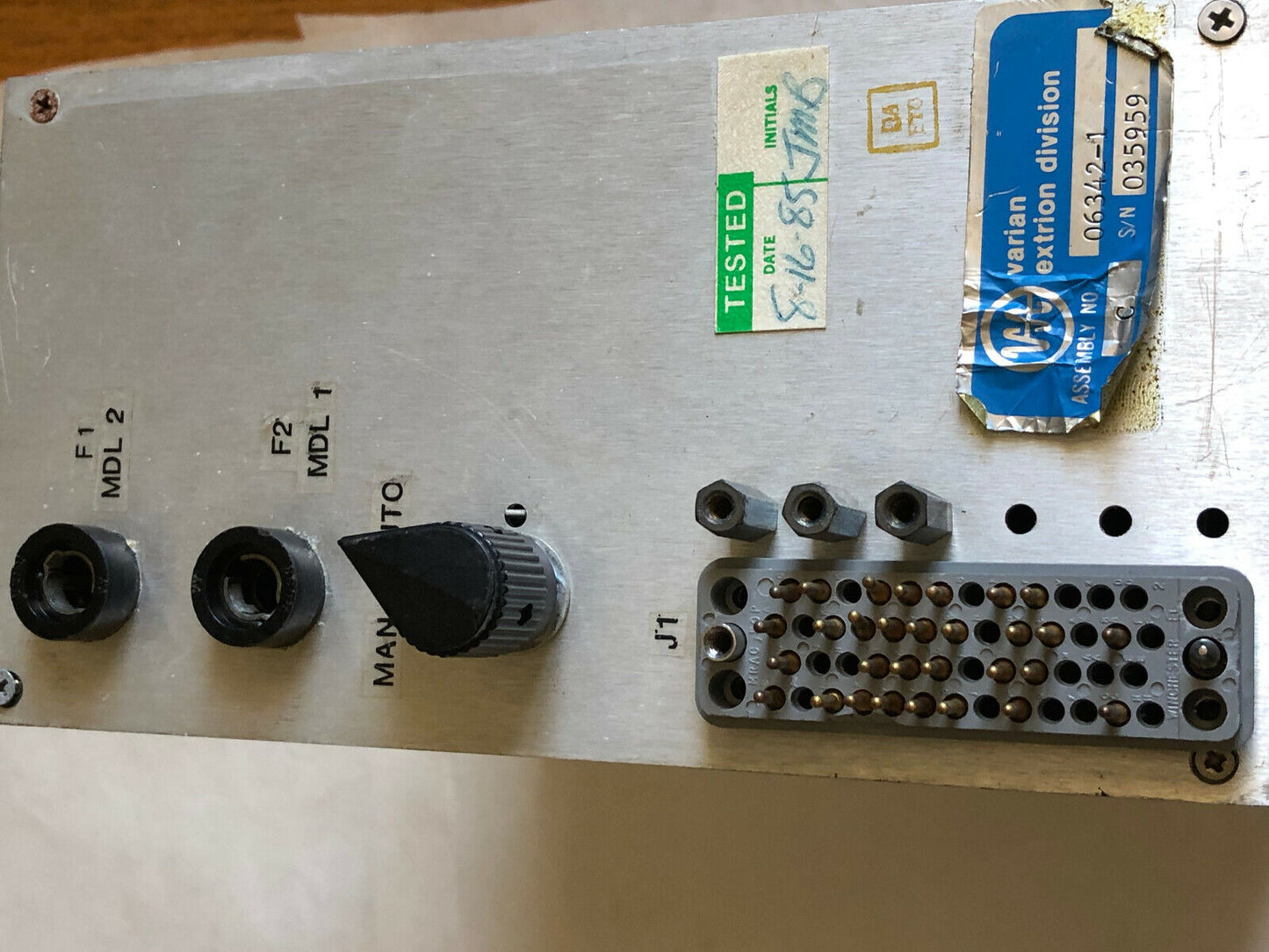 Ion Source Varian Extrion 06342-1 Control, For Ion Source Vacuum System,Dd