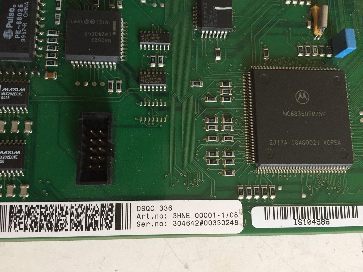 Abb Dsqc 336 ,3Hne 00001-1/08,00074/Nioc Pcb Board,Ee