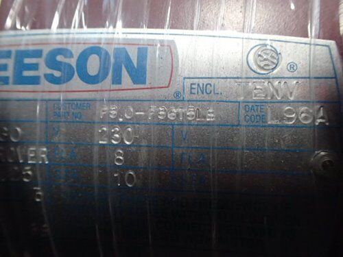 New Leeson C6t34nk14a Electric Motor, 3Hp, 3450Rpm, 230V, 1/2' Shaft Dia.,Bb
