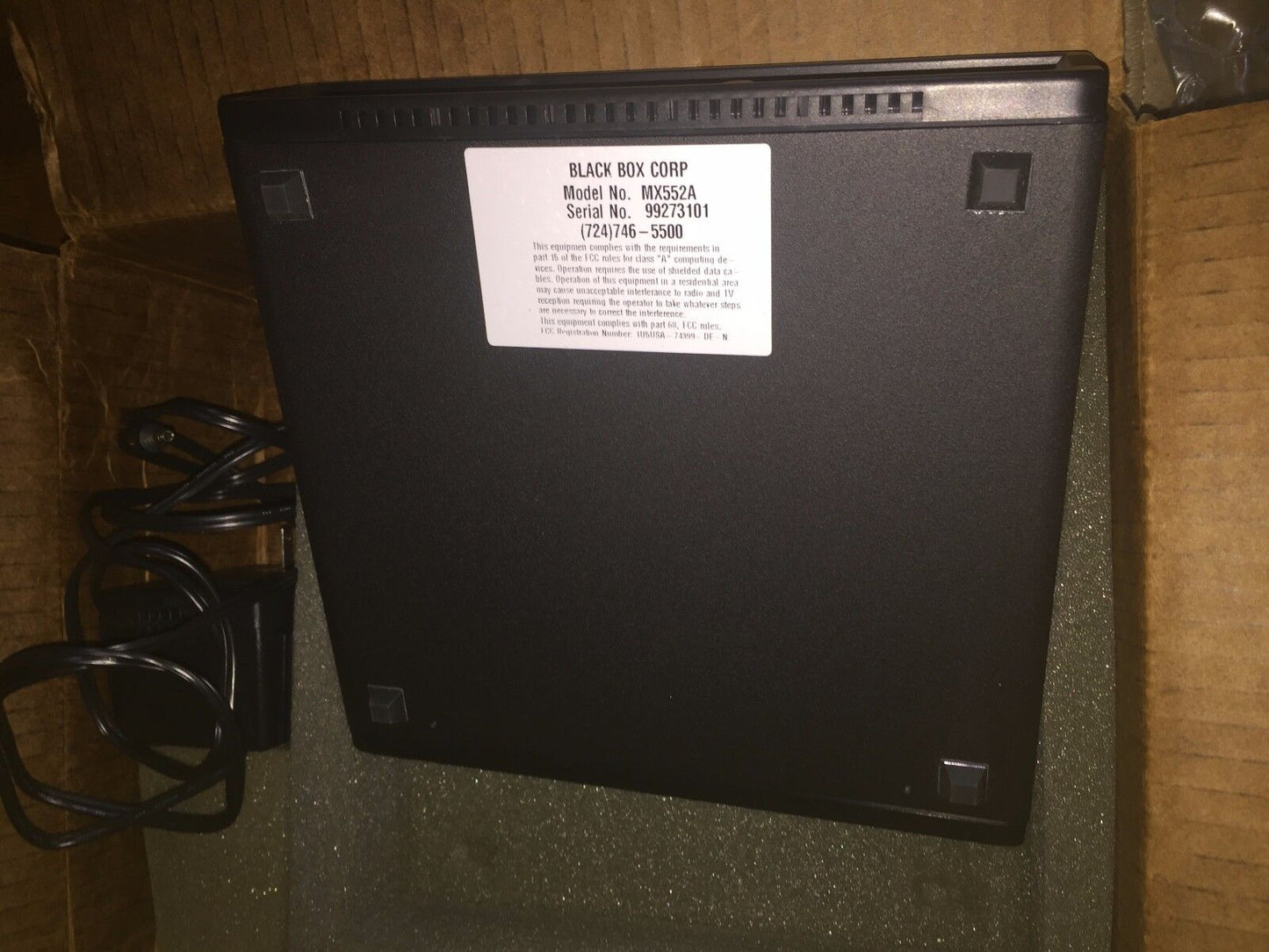 New Black Box  Mx552a Corp Multimux 8 Port,Black Box 724-746-5500,Bv