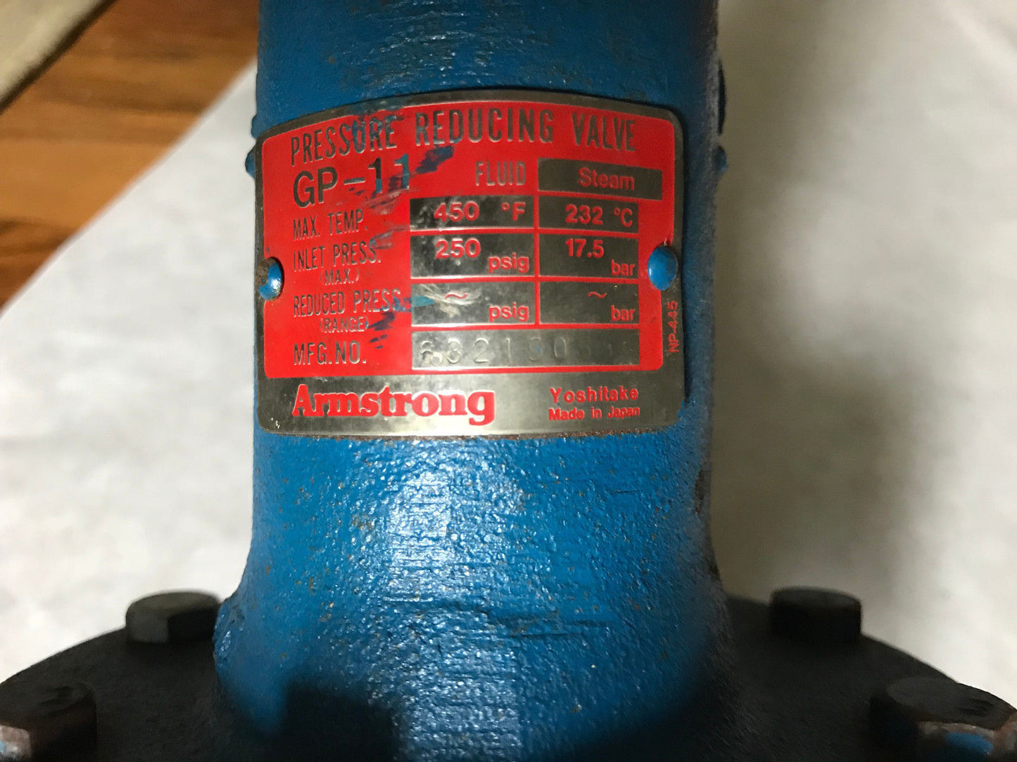 New Armstrong Gp-11 Pressure Reducing Valve ,Ag