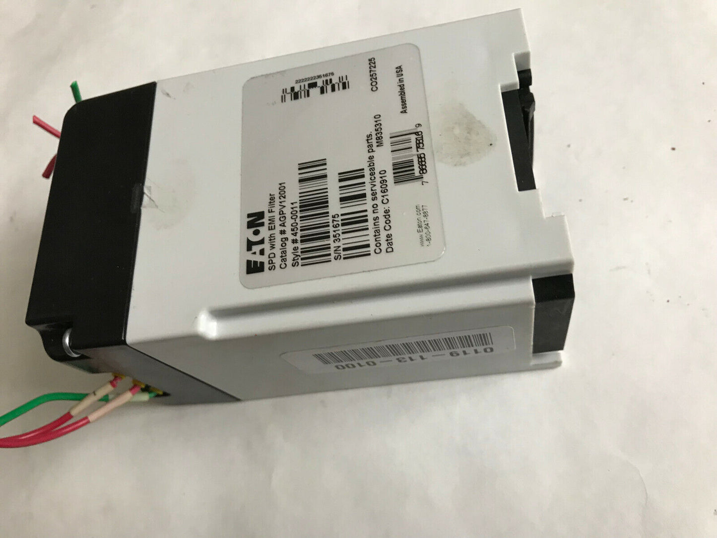 Cutler Hammer Agpv12001,450-0011,Eaton Aegis Premium Filter Spd, Emi Filter,Sm