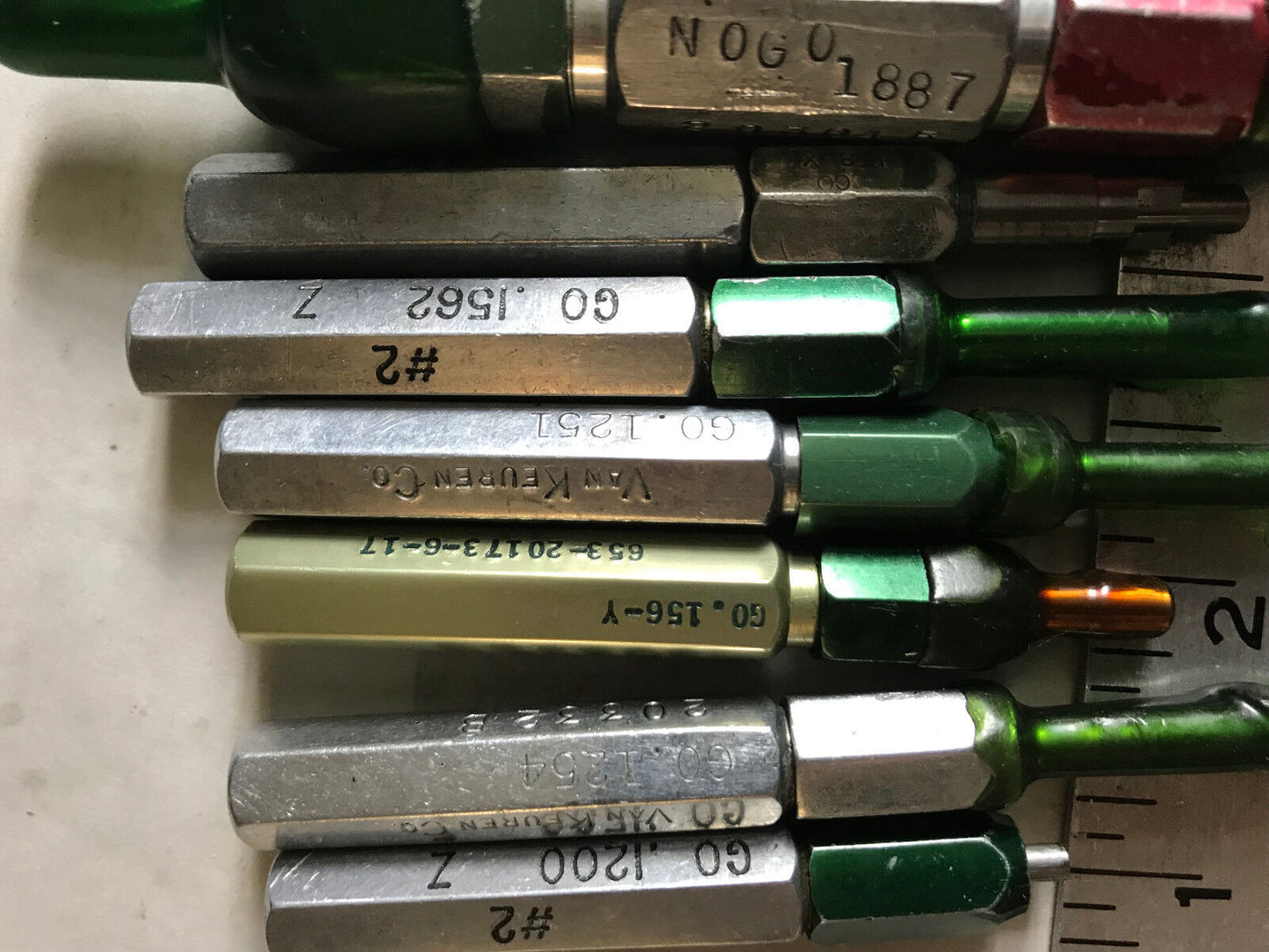 Lot Plug Gage Go Nogo Van Keuren .1865,1915,1902,1907,1800,1830,1876,1875,Es