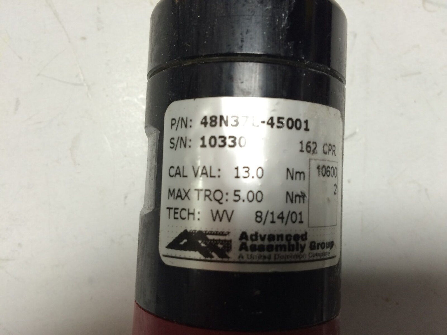 Advanced Assembly 48N37l-45001 Electronic 3/8" Drive Nutrunner 5Nm,Cal 13.0,Ev