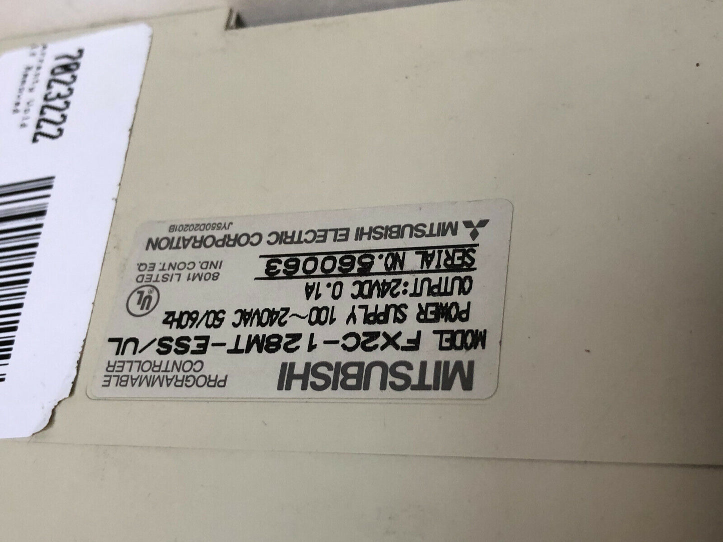 Mitsubishi Fx2c-128Mt-Ess/Ul Plc Main Cpu 100-240Vac Fx2c-128Mt-Ess,Sc