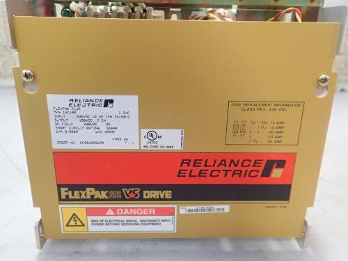 New Reliance Electric Flexpak Plus D-3900,14C102,1.5Hp,240Vac,10.5A ,7.5A,Be