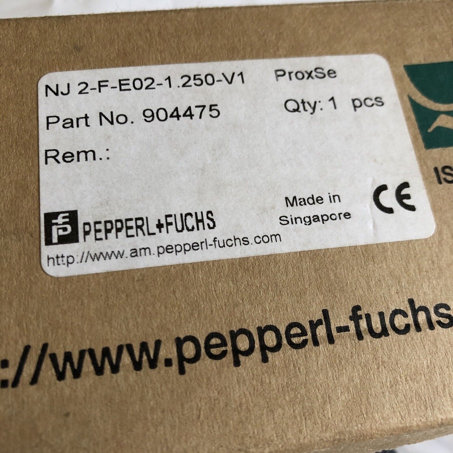 Pepperl+Fuchs Nj2-F-E02-1.250-V1 Proximity Sensor,Pepperl+Fuchs 904475,1250,Aa