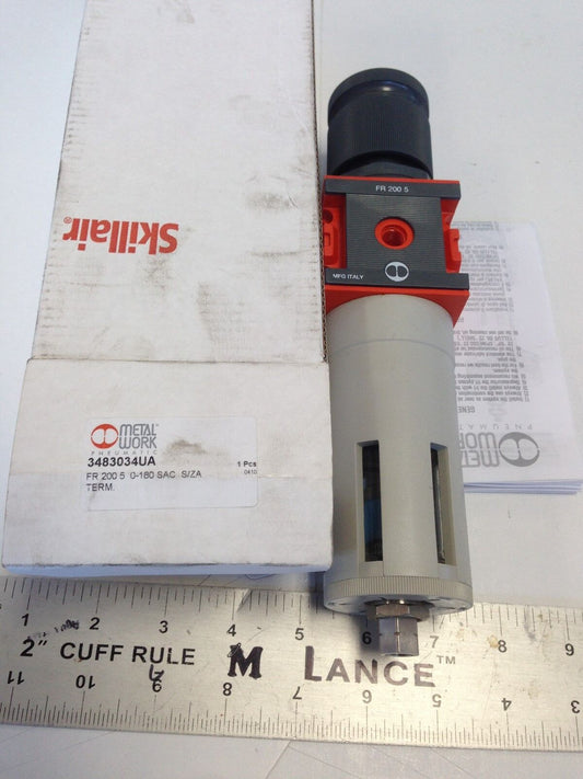 New Metal Work Fr 200 5  3483034Ua Pneumatic Filter Regulator, 0-180 Psi,Dc