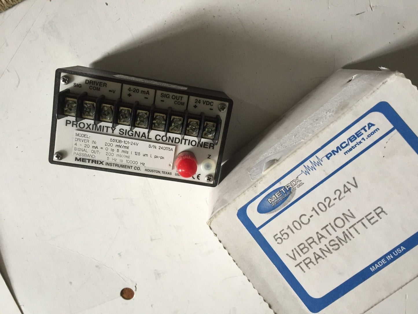 New Metrix 5510B-101-24V Proximity Sensor Signal Conditioner, 55108-101-24V,Eb