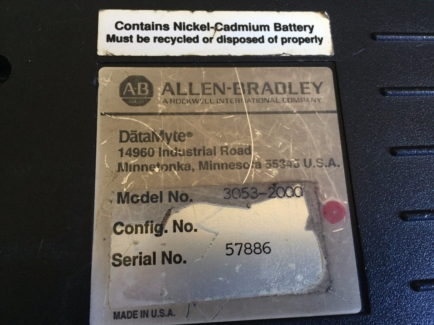 Allen Bradley 3053-2000 Datamyte Operator Interface,Cv