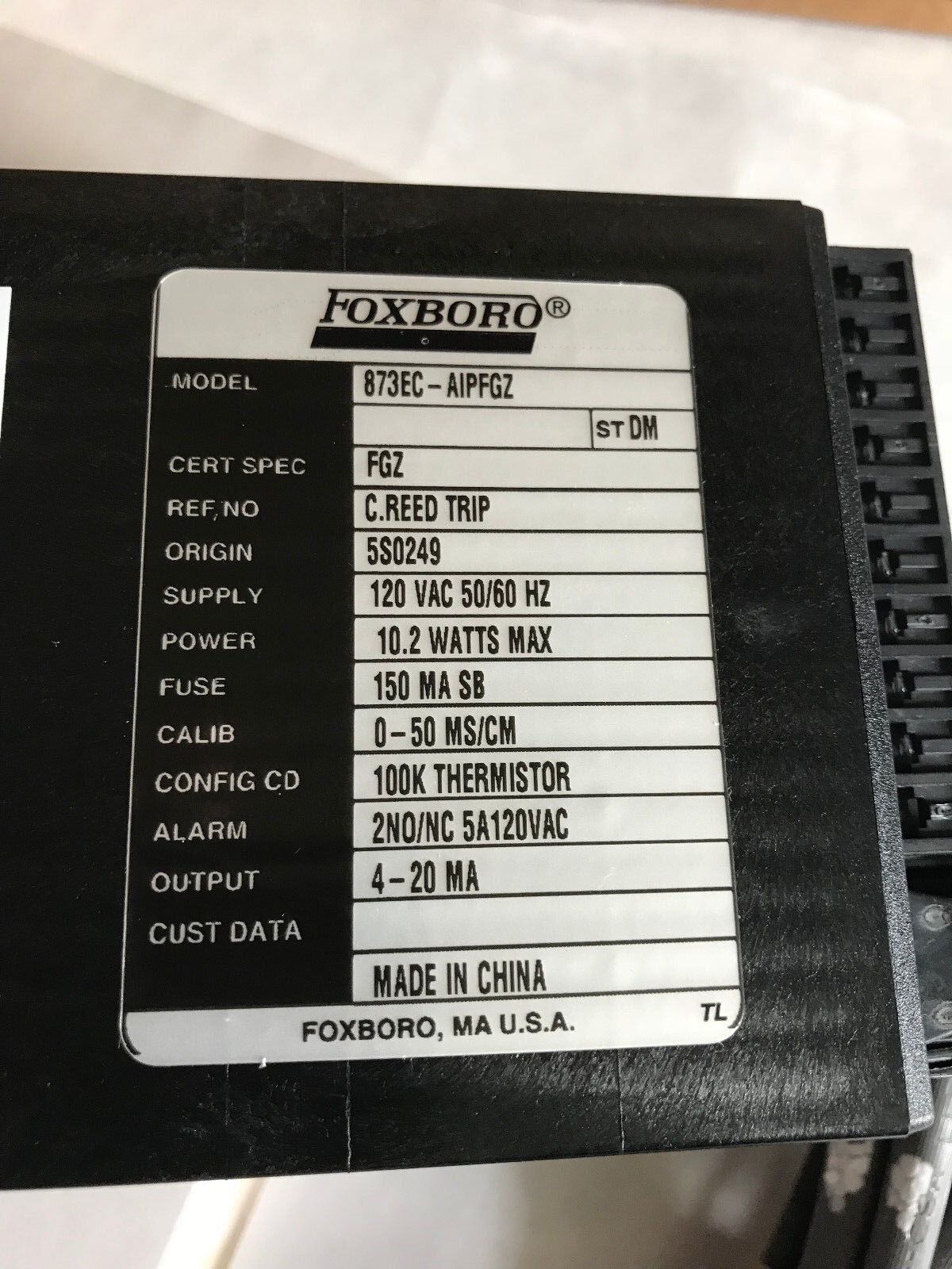New Foxboro 873Ec-Aipfgz Electrochemical Analyzer Module,Foxboro 873,Sa