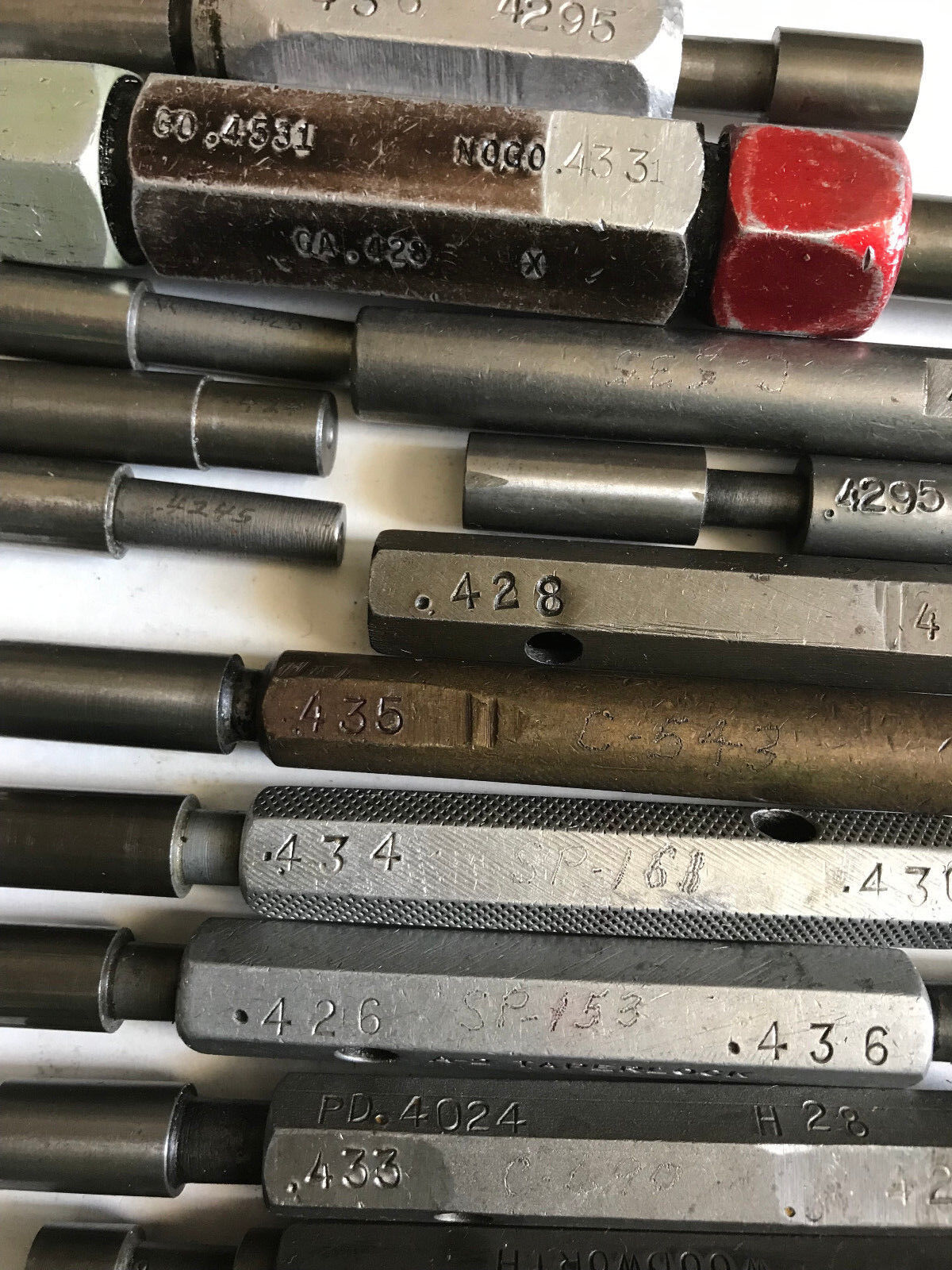 Mixed Lot Go No Go Plug Gages,.420,.421,.427,.435,.428,.433,.424,.426,.436 ,Es