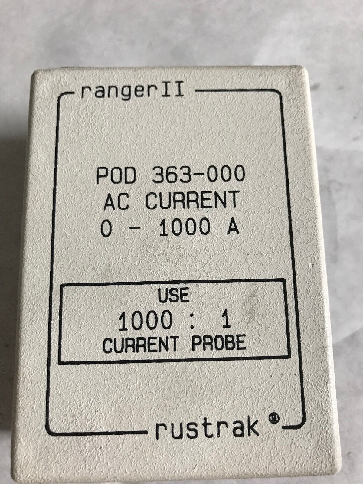 Rustrak Ranger Ii Pod 363-000 Data Logger Ac Current 0-1000A,P0d 363-000,Ep
