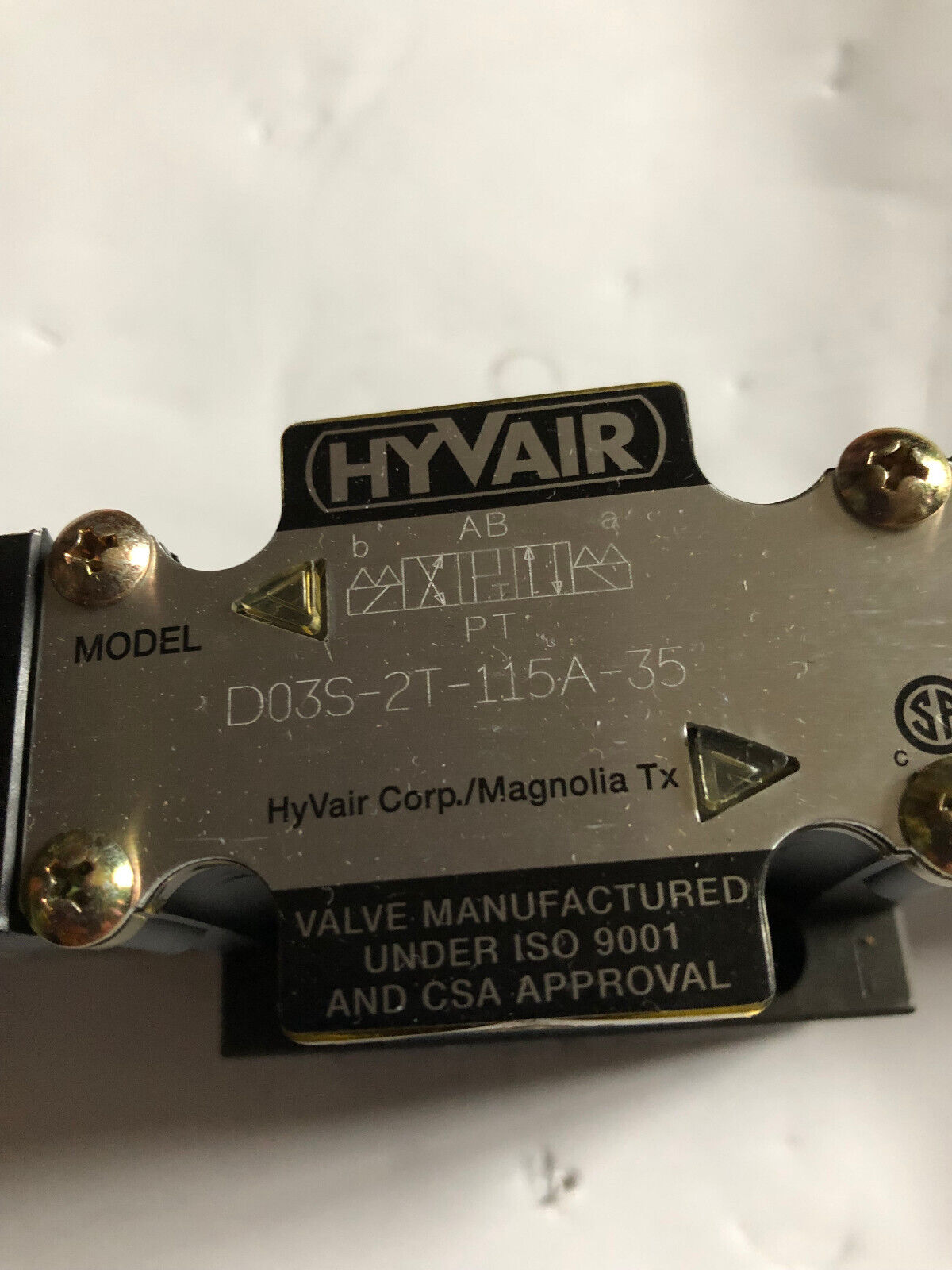 New Hyvair D03s-2T-115A-35 Hydraulic Valve D03s 2T 115A 35 Hydraulic Valve,Al