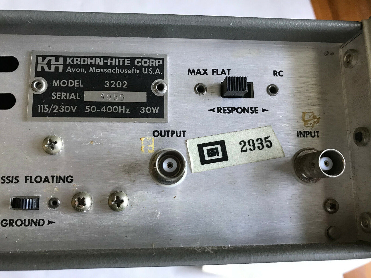 Bruel & Kjaer 3202,B & K,Kh Krohn-Hite 3202R,3202 Filter Plc Controller,Ab
