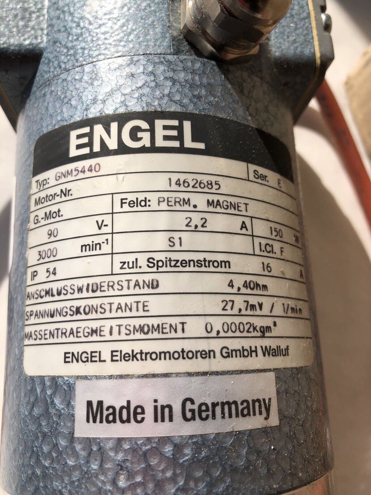 New Engel Gnm5440 Engel Motor 90Vdc 2.2Amp 150W Ser,Dh
