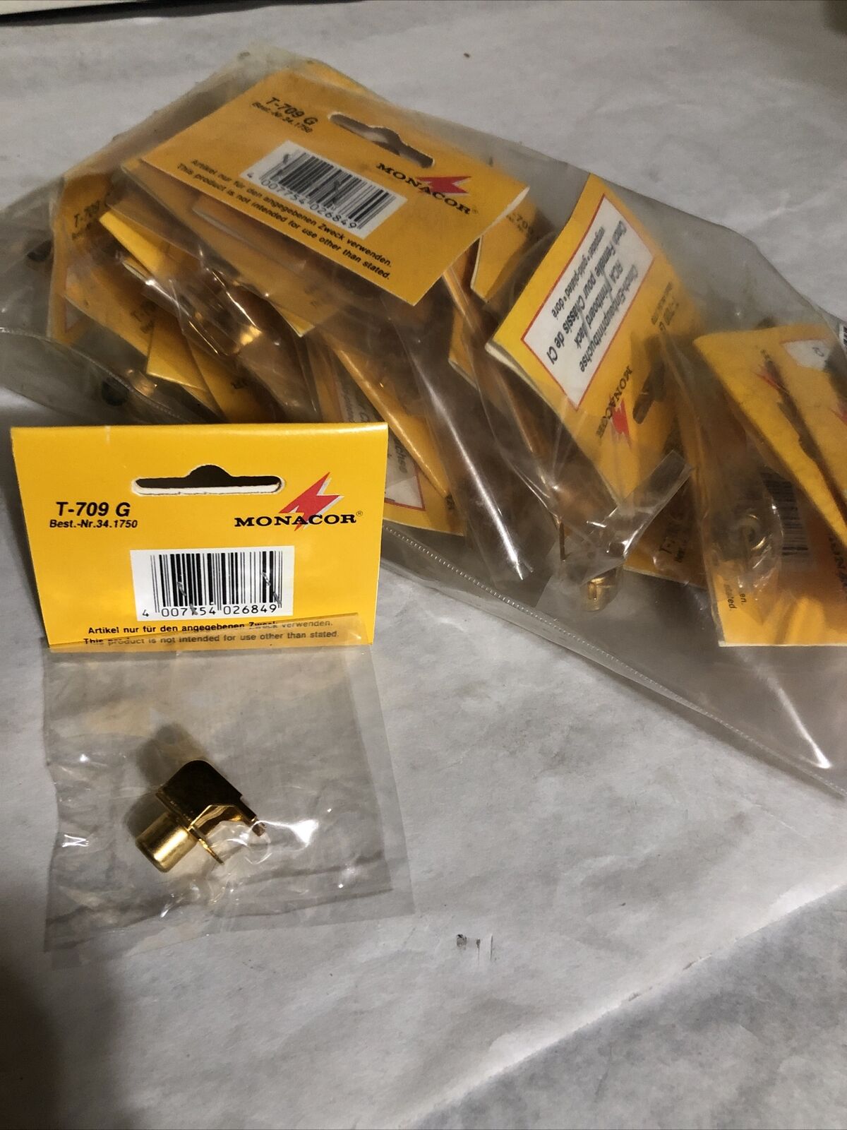 New  Phono Socket (Gold) Pcb T-709G Best Nr 34.1750,Dj
