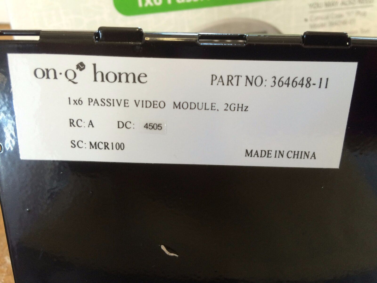 New Legrand Module Video Passive 1X6 Video 2Ghz Onq 364648-11 ,Cz