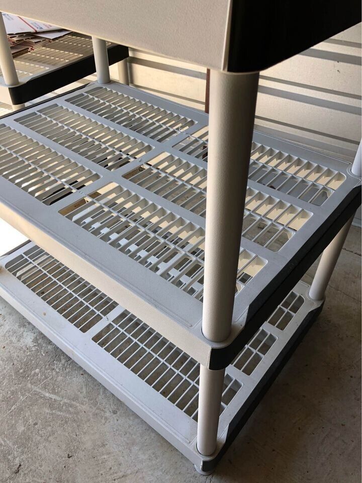 5-Tier Plastic Ventilated Storage Shelving Unit In Gray (36Wx72 Hx24d Sheve