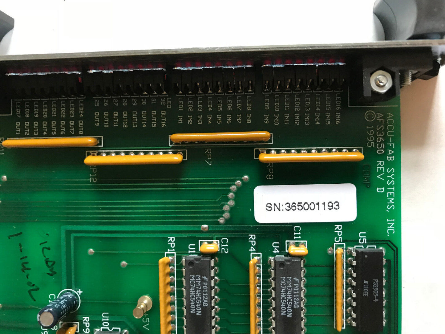 New Accu-Fab 1290 Afs-3650 Digital I/O Pcb, 16 In/Out Afs3650 Rev D 3650,Sb