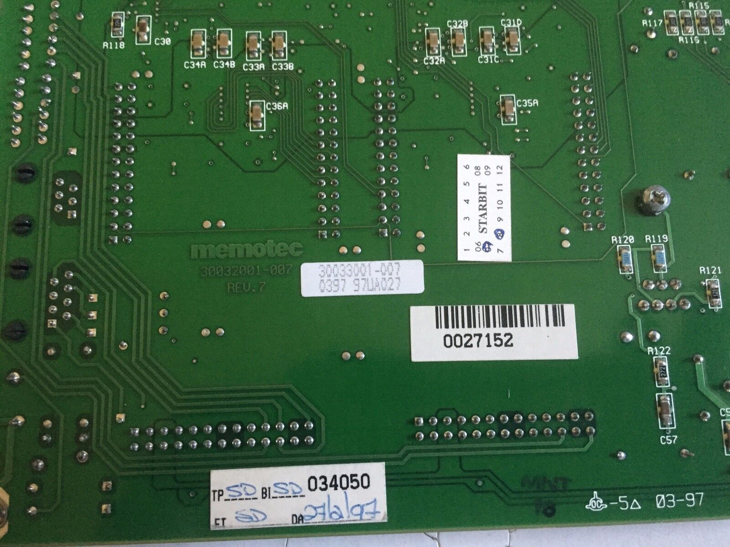 Memotec 30033001-007,Memotec Ac600,17000718-004,Fxs Board,Bv