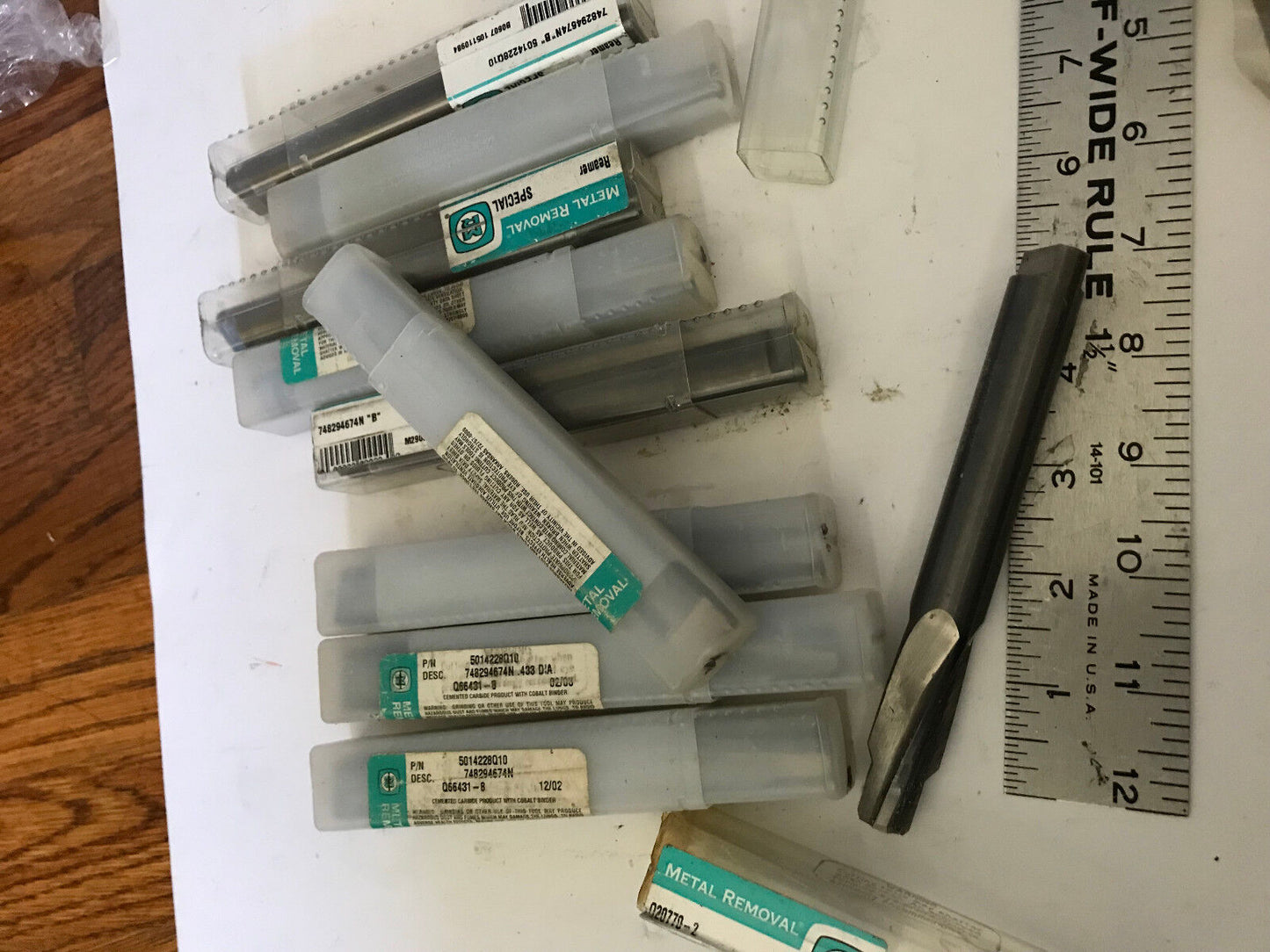 Lot 2 Metal Removal 748294674N B,020770-2,0.433" Dia  Carbide Reamer M.R.I.T,Em