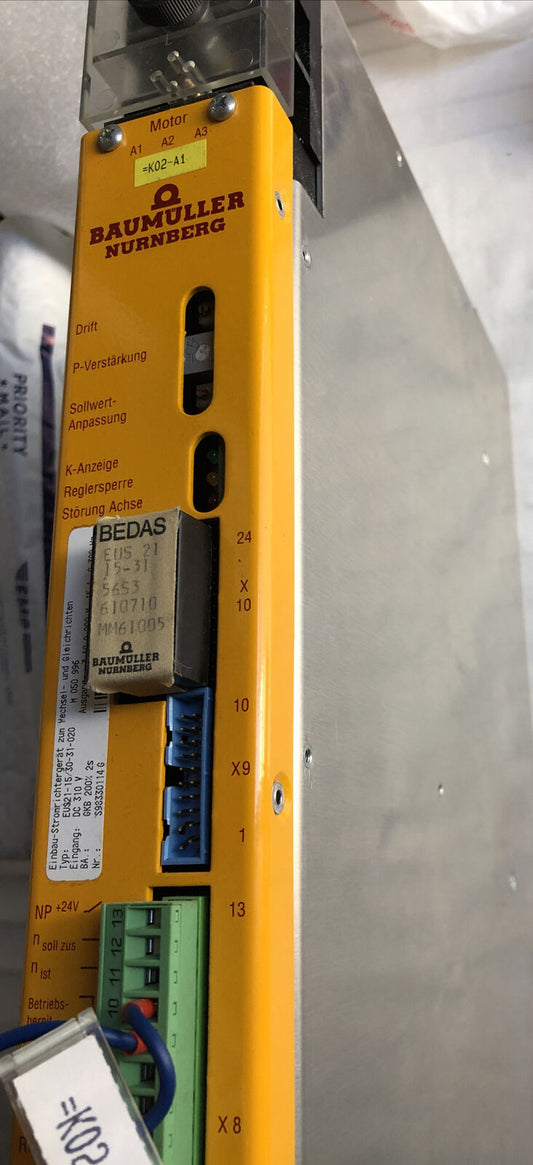 Baumuller Nurnberg Eus21-15/30-31-020 Servo Drive,Bedas Eus 21,15-31,Mm61005,Fa