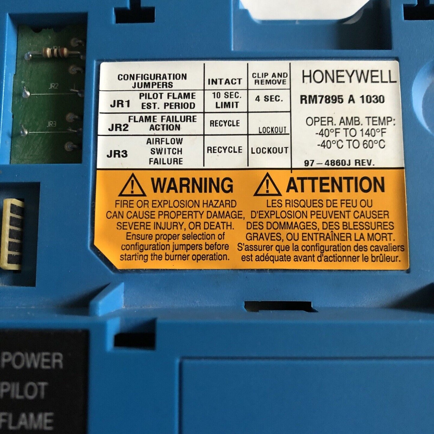 Honeywell Rm7895a 1030 Burner Control Rm7895a1030 Controller,Eh
