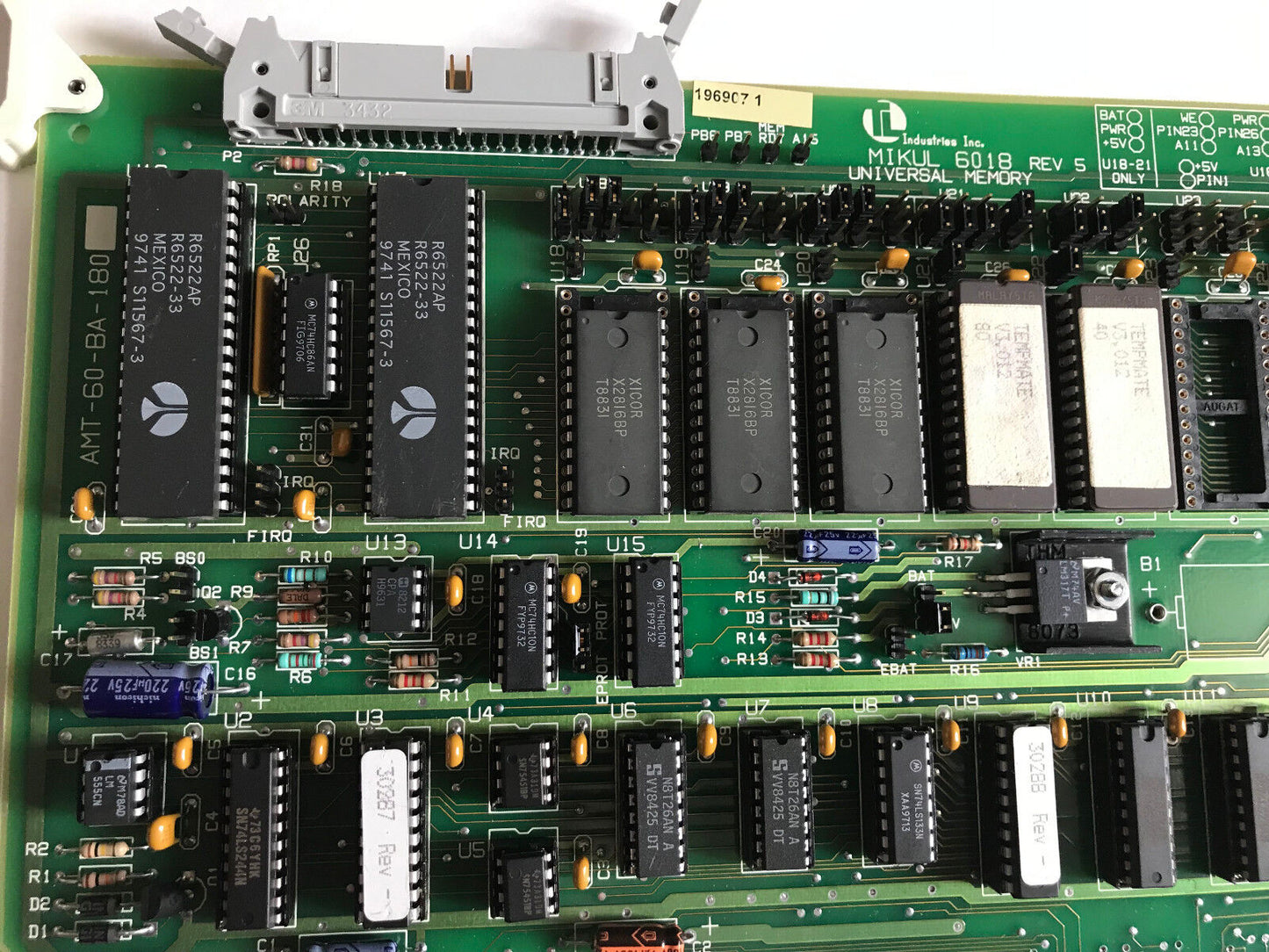Mikul 6018 Rev 5 Circuit Board Pc Board Universal Memory,Amt-60-Ba-180,St