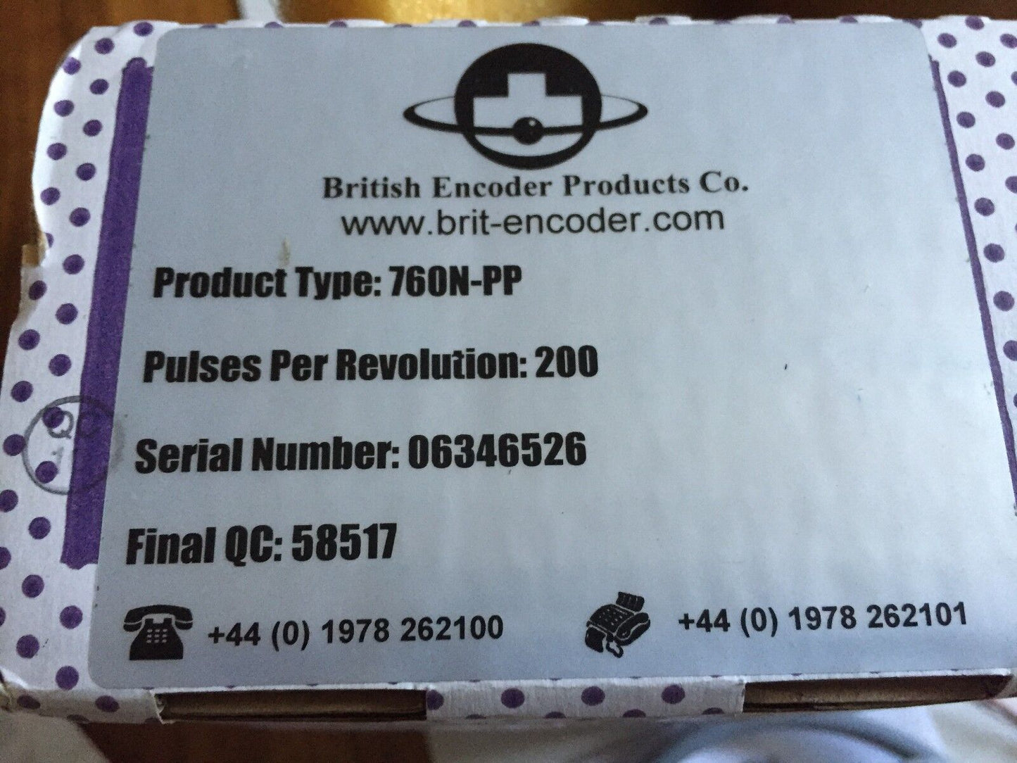 New British 760N-Pp Encoder Encoder,760N Pp,Ee