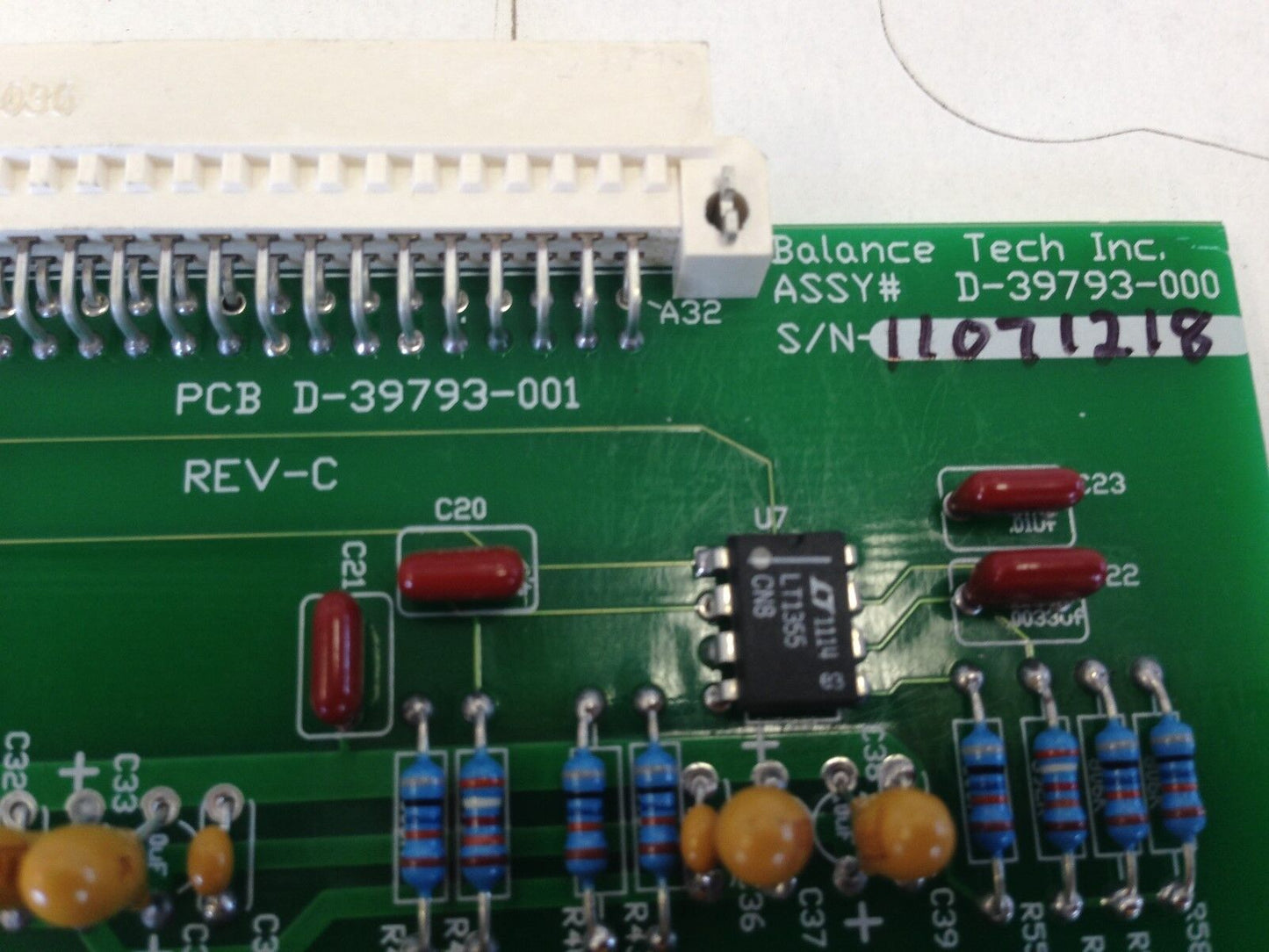 New Balance Tech D-39793-000 Quad Lvdt Amp Pc Board D-39793-001,Tl